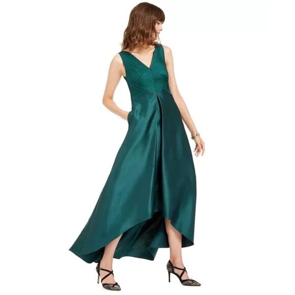 Adrianna Papell Emerald High-Low Dress - Picture 3 of 16